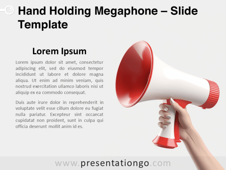 Free Hand Holding Megaphone for PowerPoint