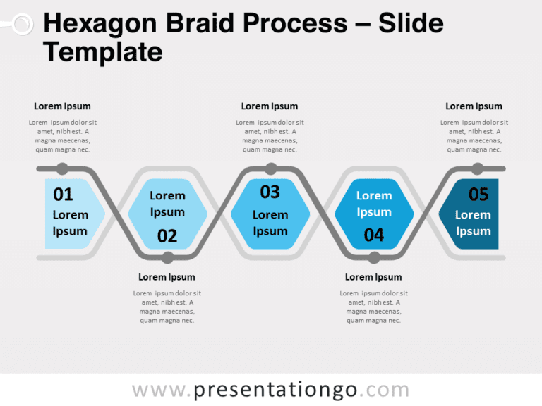 Free Hexagon Braid Process Graphics for PowerPoint and Google Slides