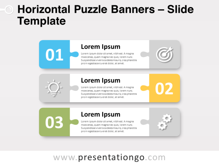 Free Horizontal Puzzle Banners for PowerPoint