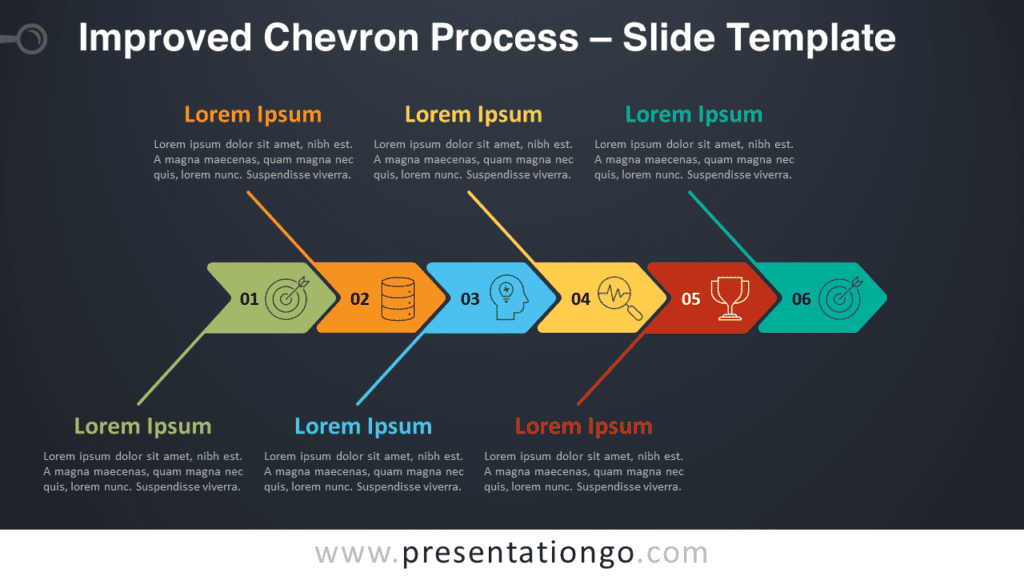 Free Improved Chevron Process Graphics for PowerPoint and Google Slides