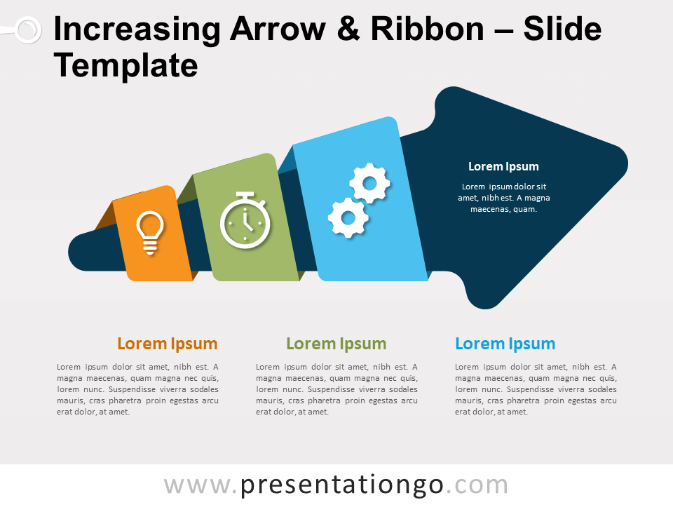 Free Increasing Arrow & Ribbon for PowerPoint