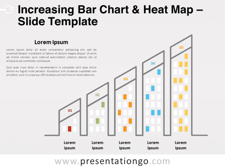 Free Increasing Bar Chart & Heat Map for PowerPoint