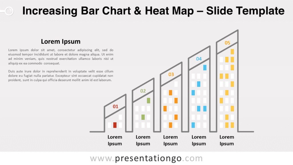 Free Increasing Bar Chart & Heat Map for PowerPoint and Google Slides