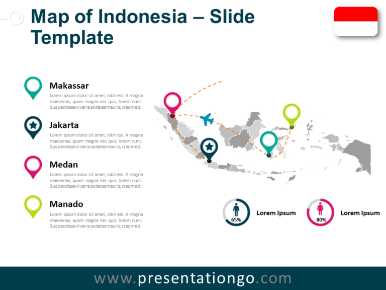 Free Indonesia Map for PowerPoint