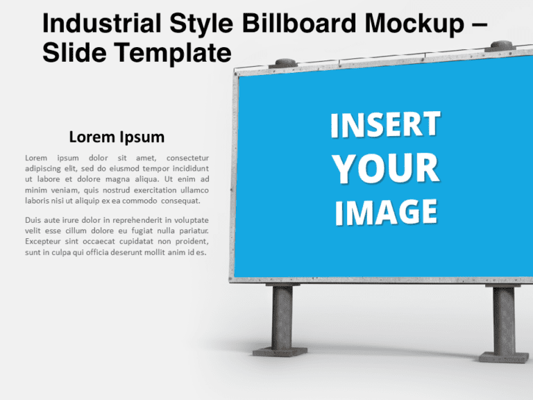 Free Industrial Style Billboard Mockup for PowerPoint
