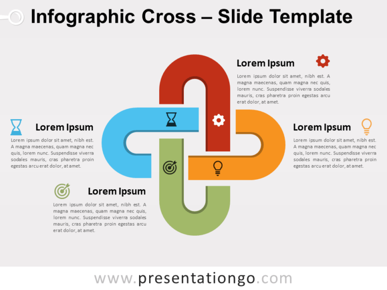 Free Infographic Cross for PowerPoint