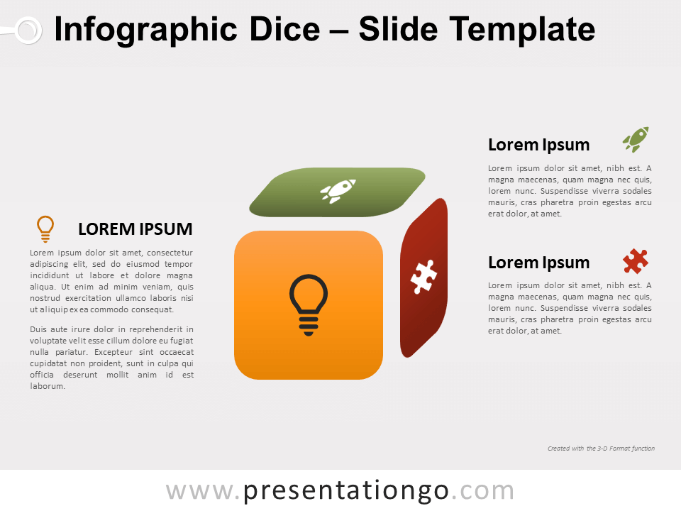Free Infographic Dice for PowerPoint