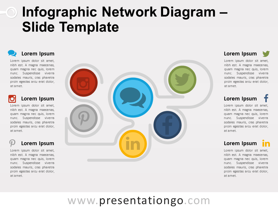 Free Infographic Network Diagram PowerPoint Template
