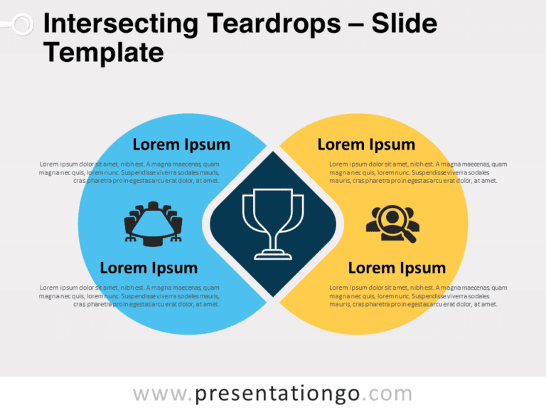 Free Intersecting Teardrops for PowerPoint