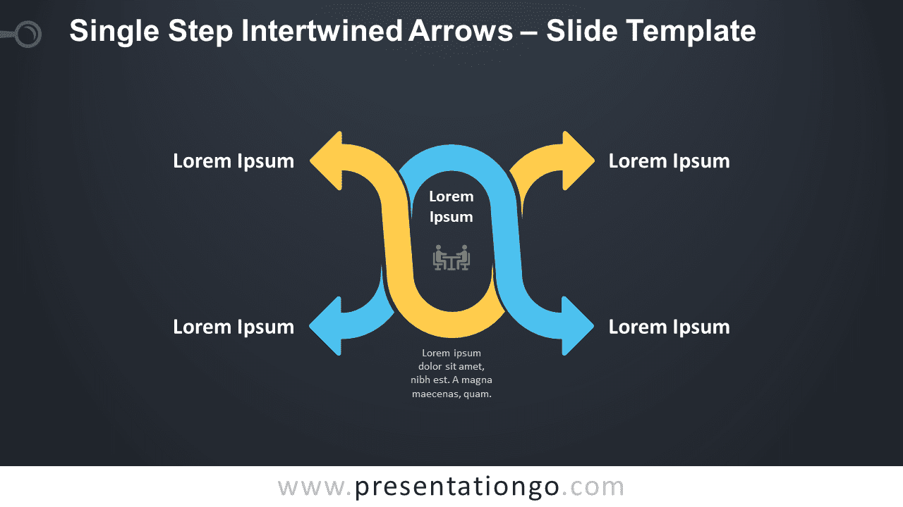 Free Intertwined Arrows Graphic for PowerPoint and Google Slides