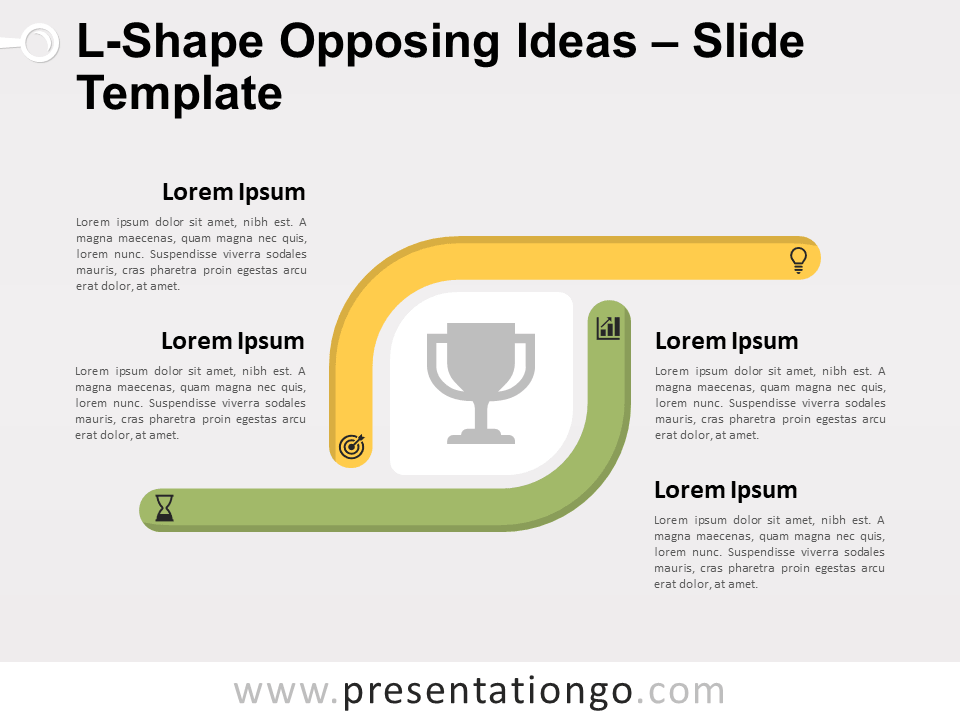 Free L-Shape Opposing Ideas for PowerPoint