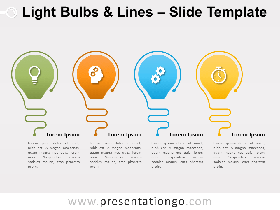 Free Light Bulbs Lines for PowerPoint