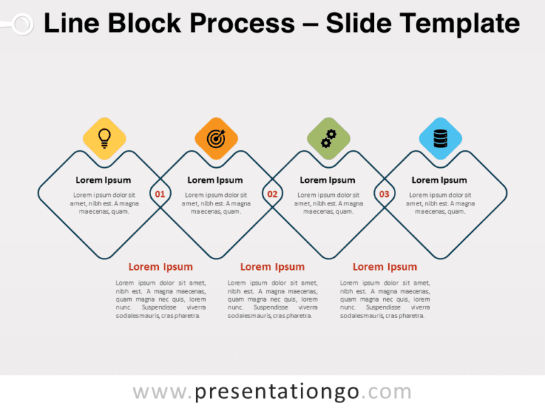Free Line Block Process for PowerPoint
