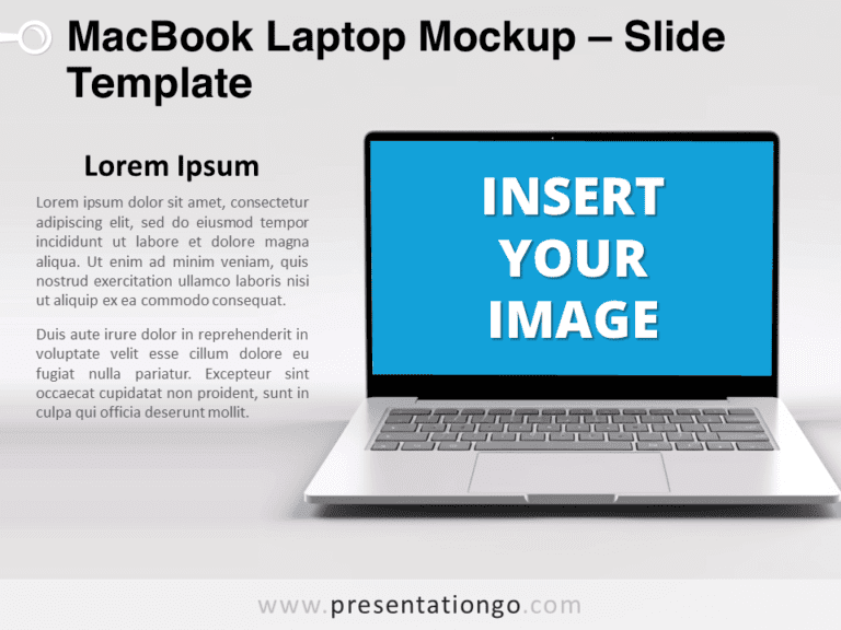 Free MacBook Laptop Mockup for PowerPoint