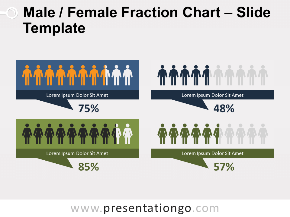 Free Male - Female Fraction for PowerPoint