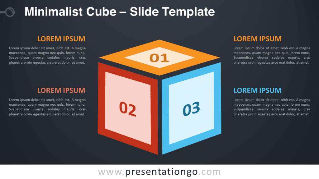 Free Minimalist Cube Graphics for PowerPoint and Google Slides