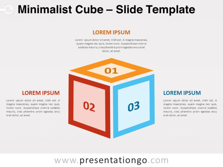 Free Minimalist Cube for PowerPoint