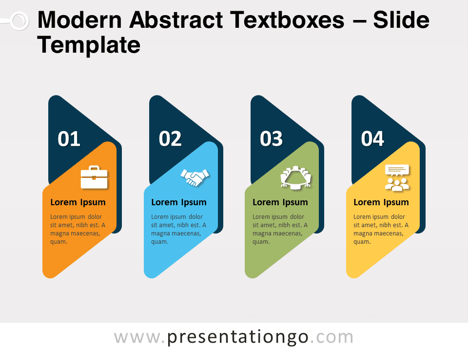 Free Modern Abstract Textboxes for PowerPoint