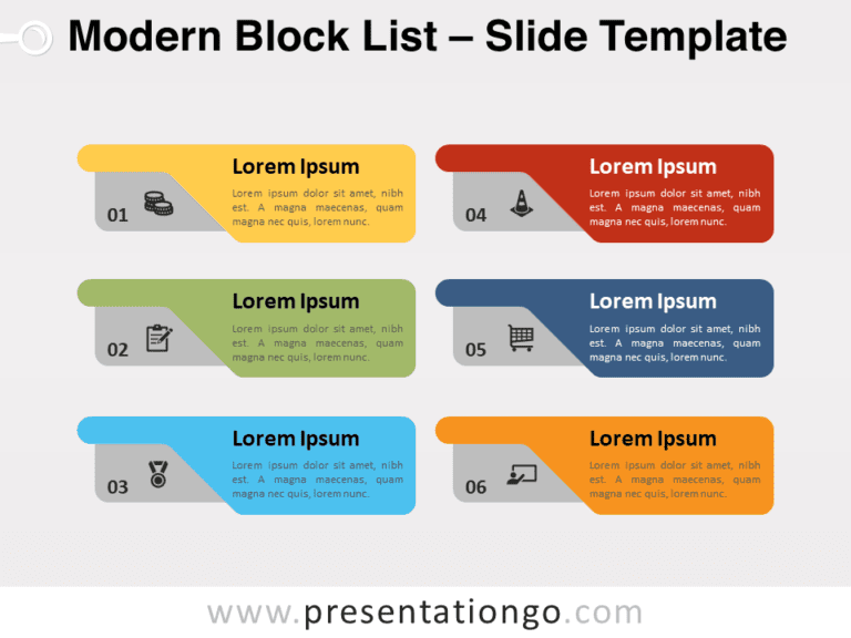 Free Modern Block List for PowerPoint