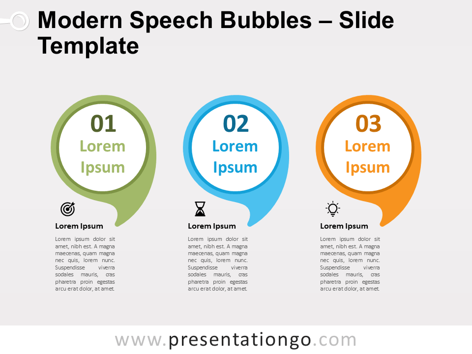 Free Modern Speech Bubbles for PowerPoint
