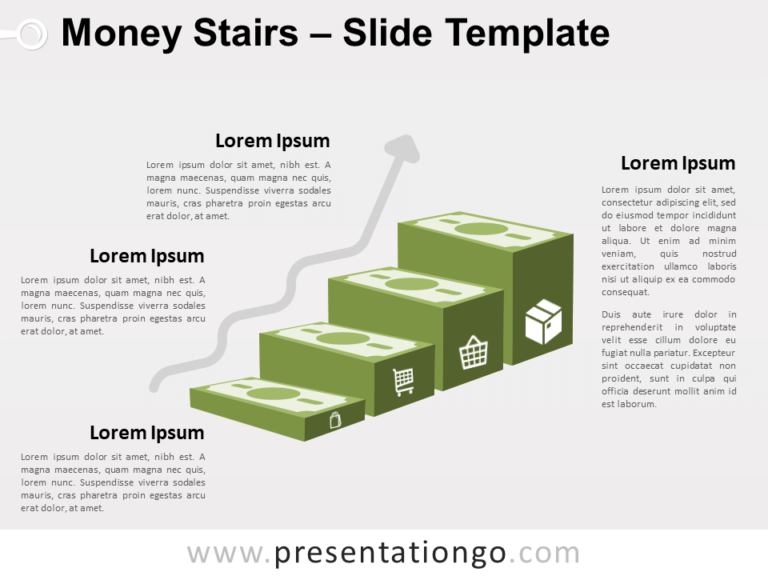 Free Money Stairs for PowerPoint