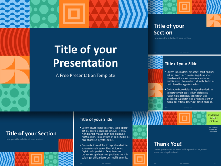 Free NEO GEOMETRIC Template for PowerPoint and Google Slides