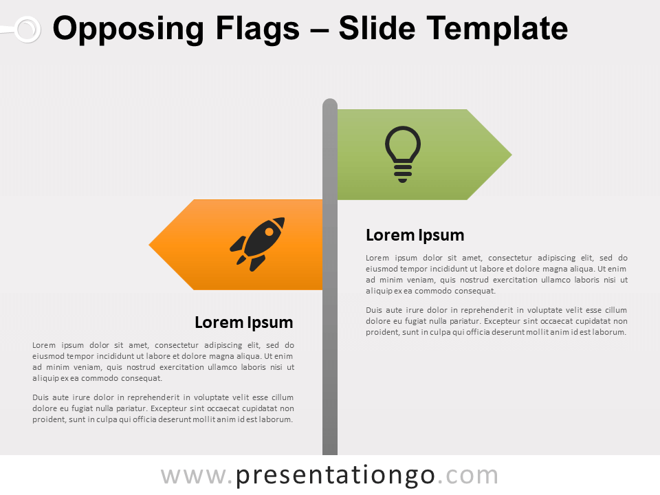 Free Opposing Flags for PowerPoint