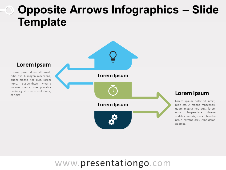 Free Opposite Arrows Infographics for PowerPoint
