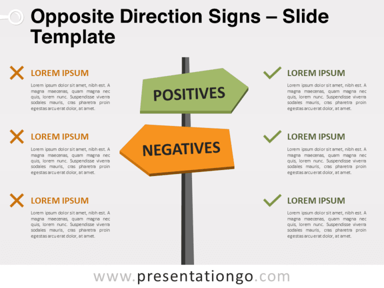 Free Opposite Direction Signs for PowerPoint