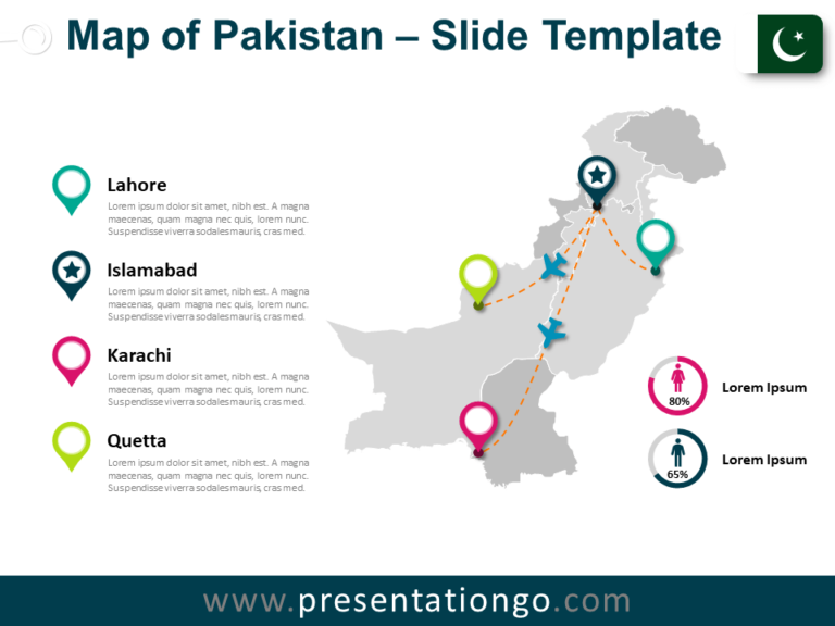 Free Map of Pakistan for PowerPoint