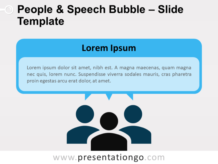 Free People and Speech Bubble for PowerPoint