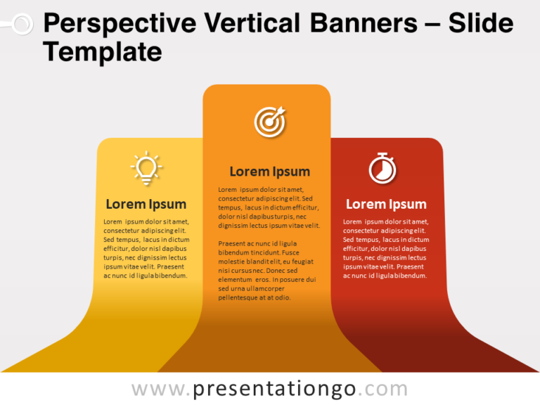 Free Perspective Vertical Banners for PowerPoint