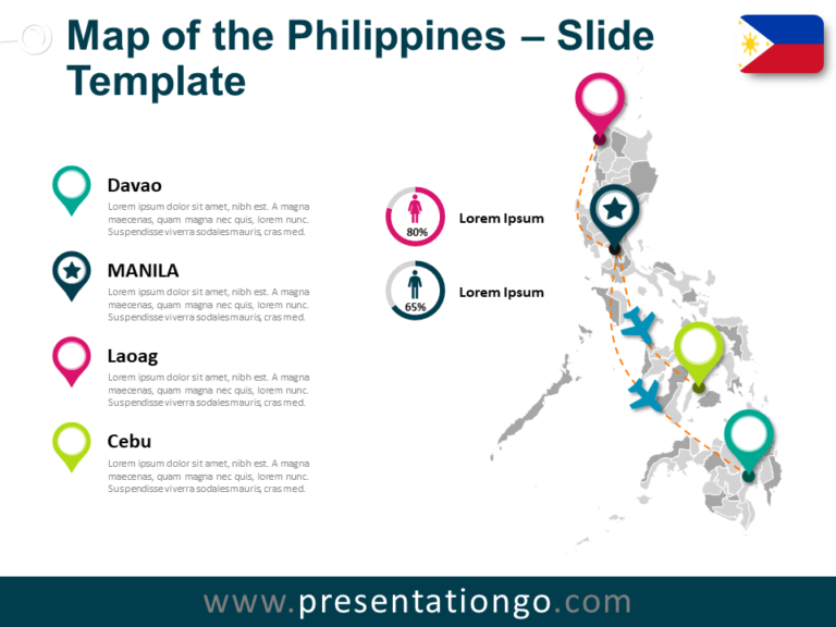 Free Map of Philippines for PowerPoint