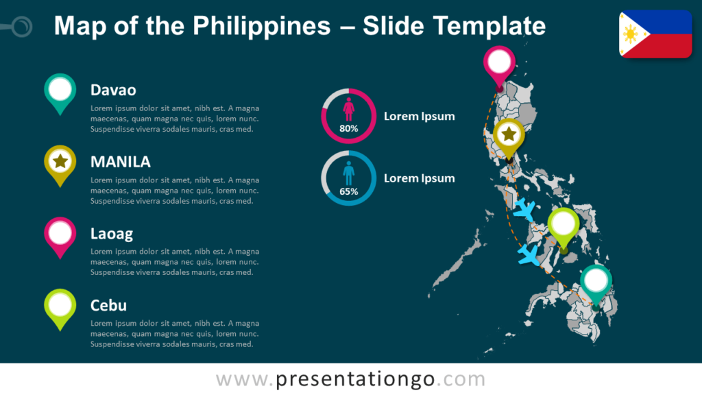 Free Map of Philippines for PowerPoint and Google Slides