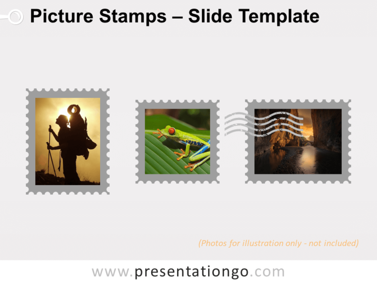 Free Picture Stamps Infographic for PowerPoint