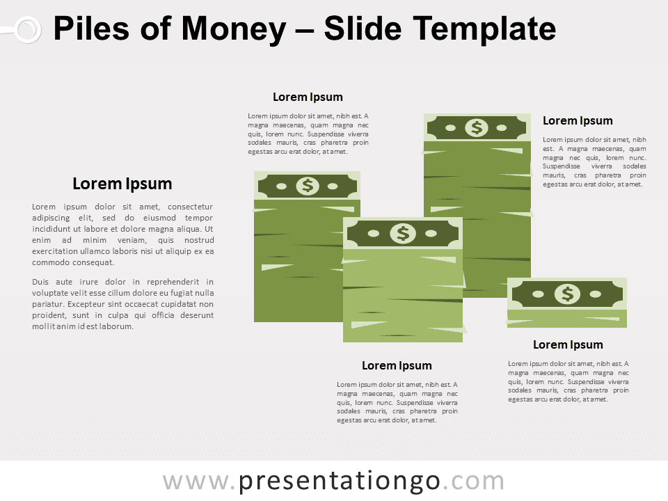 Free Piles of Money for PowerPoint