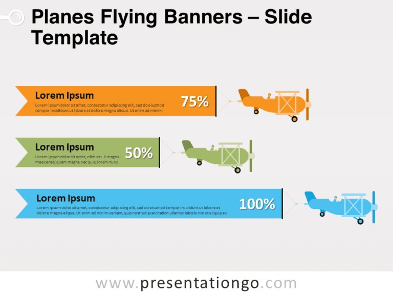 Free Planes Flying Banners for PowerPoint