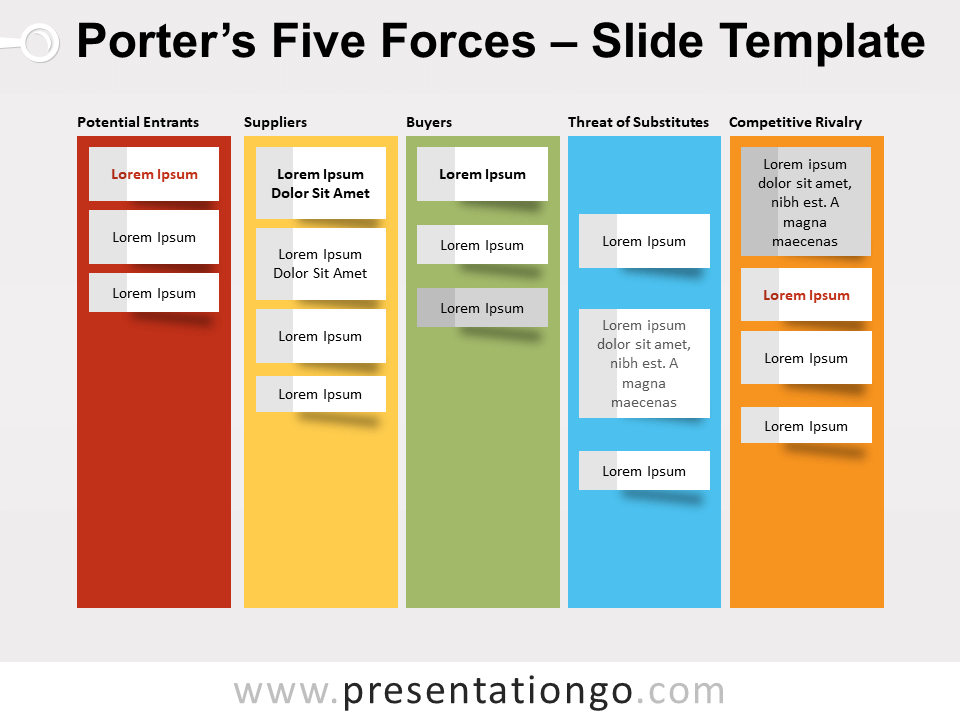 Free Porters Five Forces Template for PowerPoint