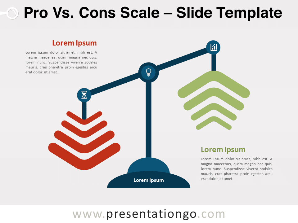 Free Pro Vs. Cons Scale for PowerPoint