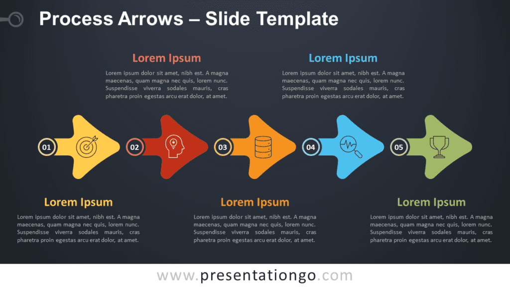 Free Process Arrows Graphic for PowerPoint and Google Slides
