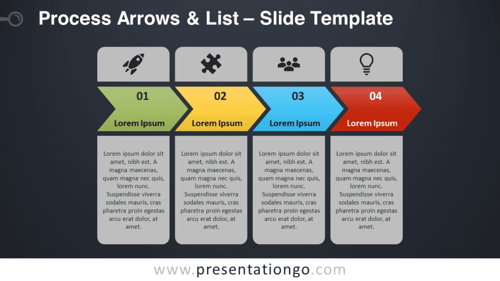 Free Process Arrows & List Graphics for PowerPoint and Google Slides