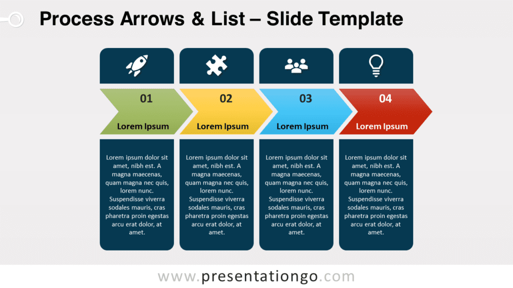 Free Process Arrows & List for PowerPoint and Google Slides
