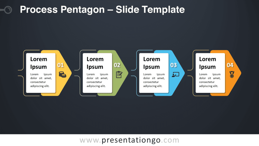 Free Process Pentagon Graphics for PowerPoint and Google Slides