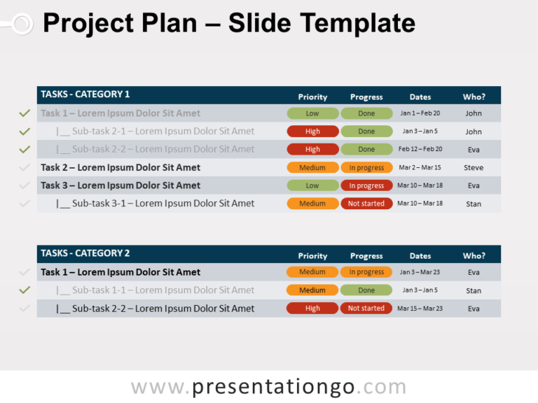 Free Project Plan for PowerPoint