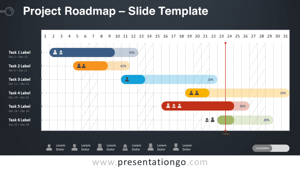 Free Project Roadmap Graphics for PowerPoint and Google Slides