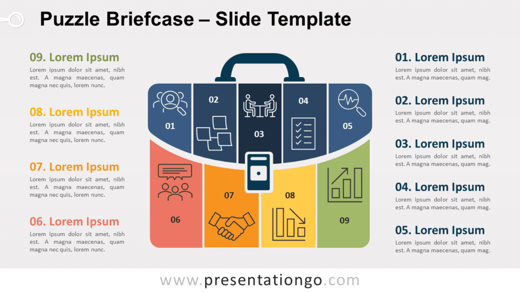 Free Puzzle Briefcase for PowerPoint and Google Slides
