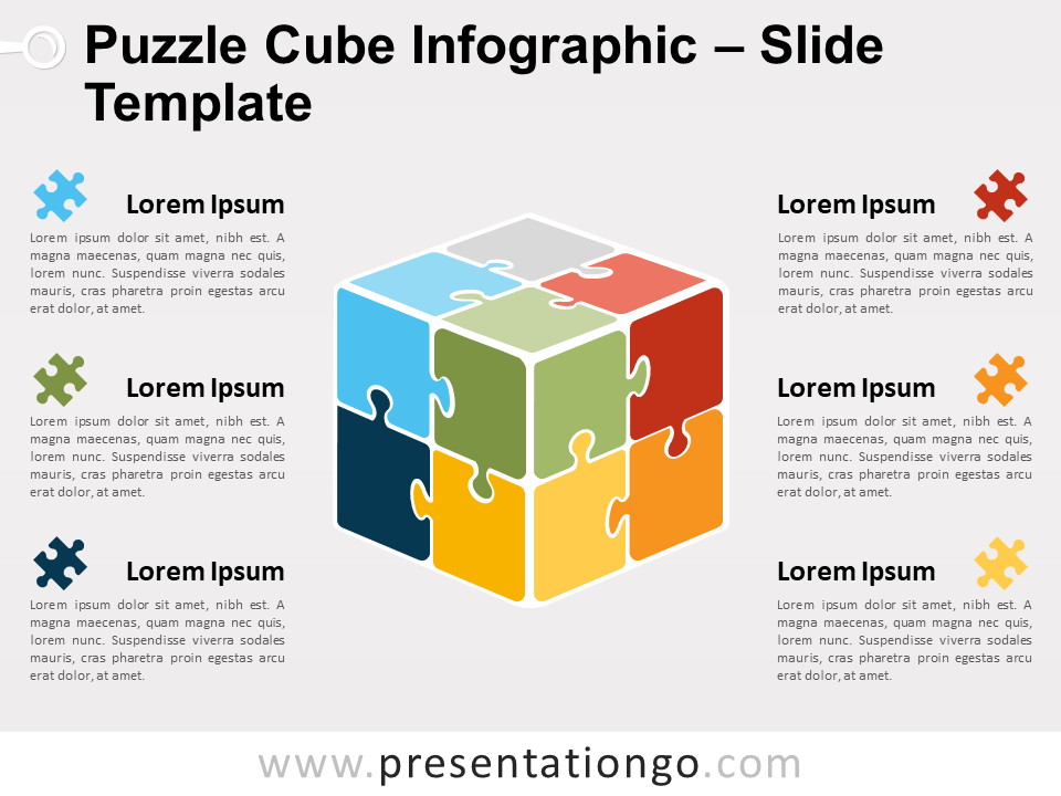 Free Puzzle Cube Infographic Slide Template