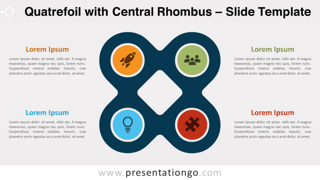 Free Quatrefoil with Central Rhombus for PowerPoint and Google Slides