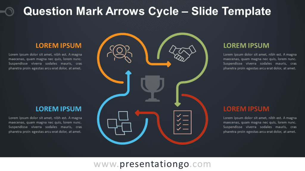 Free Question Mark Arrows Cycle Diagram for PowerPoint and Google Slides