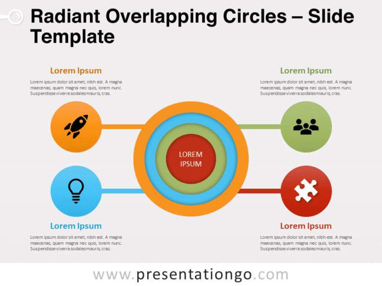 Free Radiant Overlapping Circles for PowerPoint